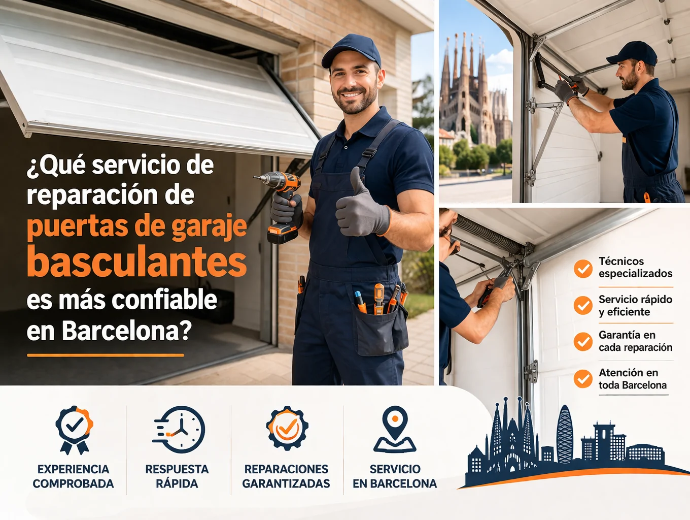 Que servicio de reparacion de puertas de garaje basculantes es mas confiable Barcelona - &iquest;Qu&eacute; servicio de reparaci&oacute;n de puertas de garaje basculantes es m&aacute;s confiable en Barcelona?